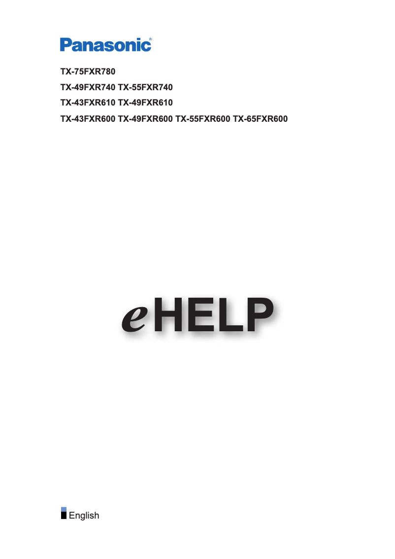 Page 1 de la notice Mode d'emploi Panasonic TX-49FXR740