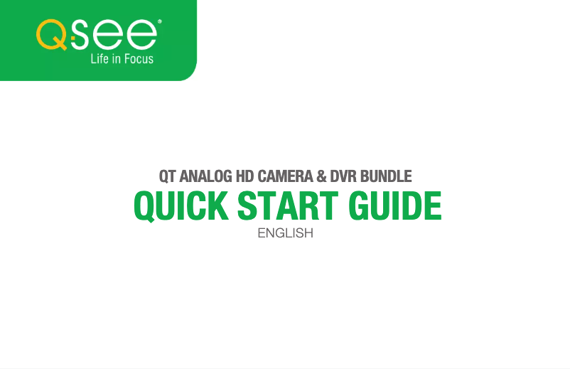 Page n°1 - Manuel utilisateur Q-See QTH8078DA