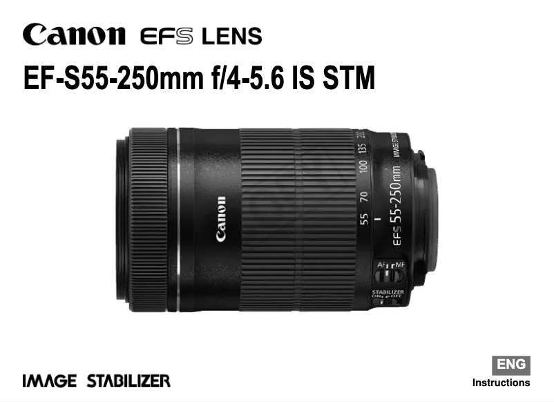 Page 1 de la notice Manuel utilisateur Canon EF-S 55-250mm f/4.0-5.6 IS STM
