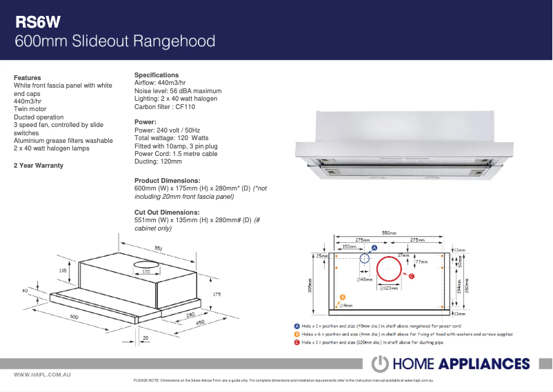 Image de la première page du manuel de l'appareil RS6W