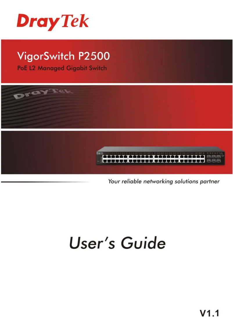 Image de la première page du manuel de l'appareil VigorSwitch P2500