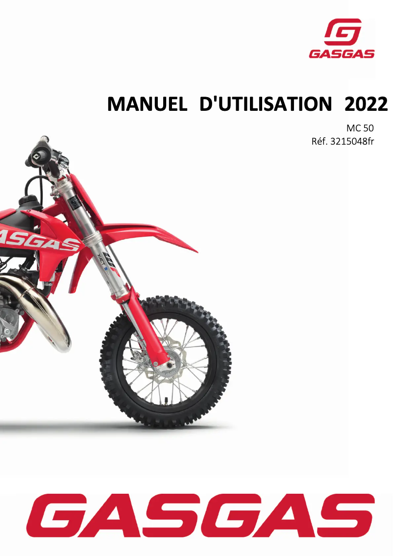 Image de la première page du manuel de l'appareil MC 50 (2022)