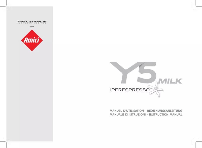 Image de la première page du manuel de l'appareil Y5 Milk MIE