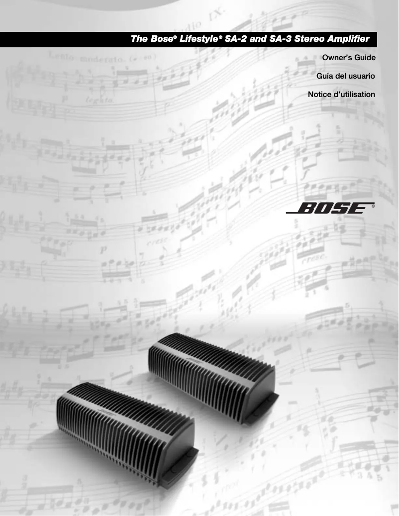 Page 1 de la notice Manuel utilisateur Bose Lifestyle SA-3