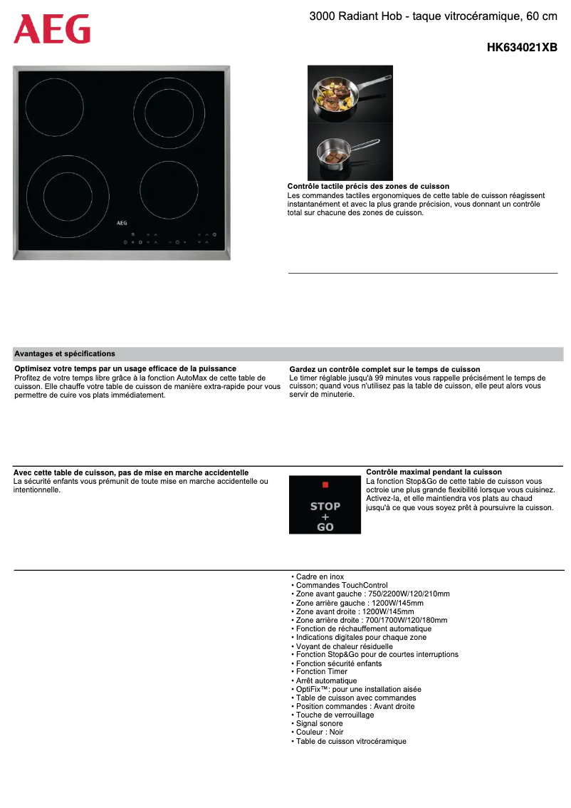 Image de la première page du manuel de l'appareil HK634021XB