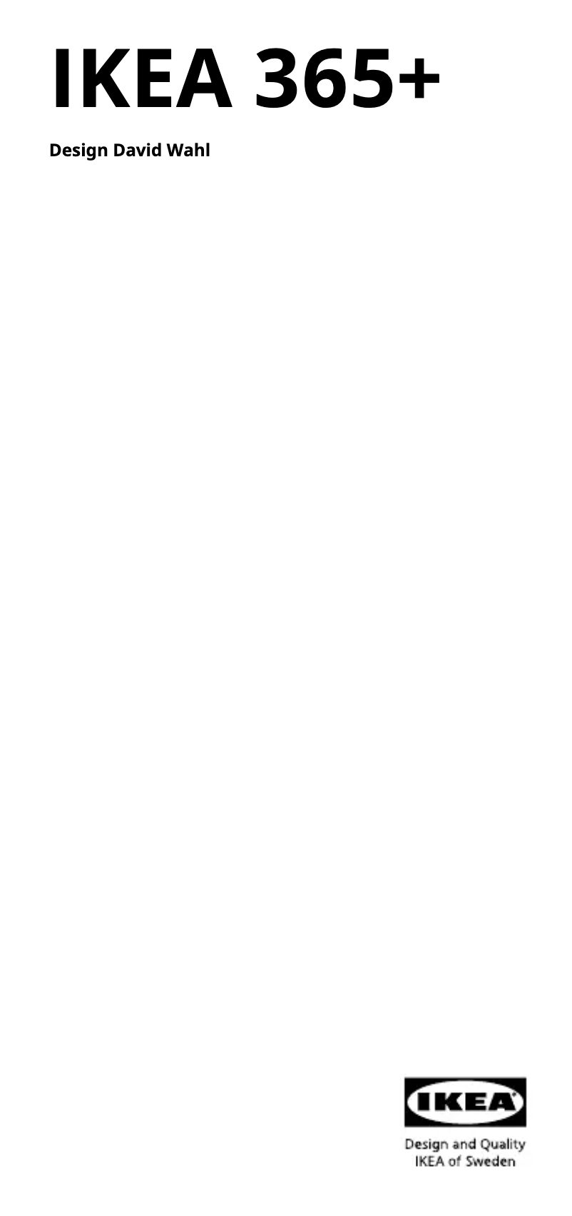 Page 1 de la notice Manuel utilisateur Ikea 365+ 505.807.04