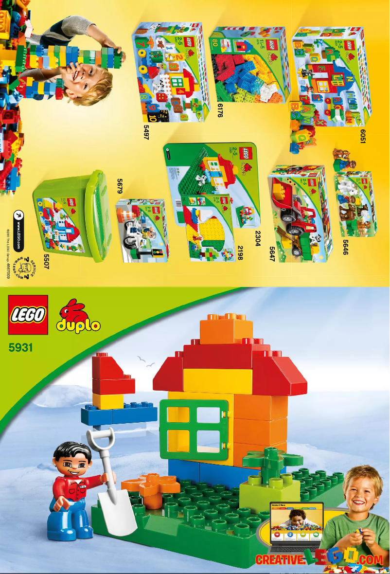 Page 1 de la notice Manuel utilisateur Lego Duplo 5931