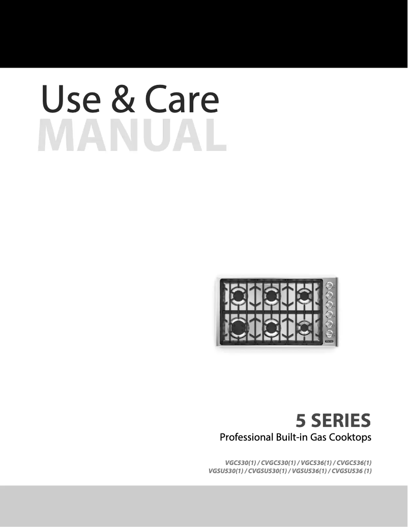 Page 1 de la notice Manuel utilisateur Viking VGSU5361