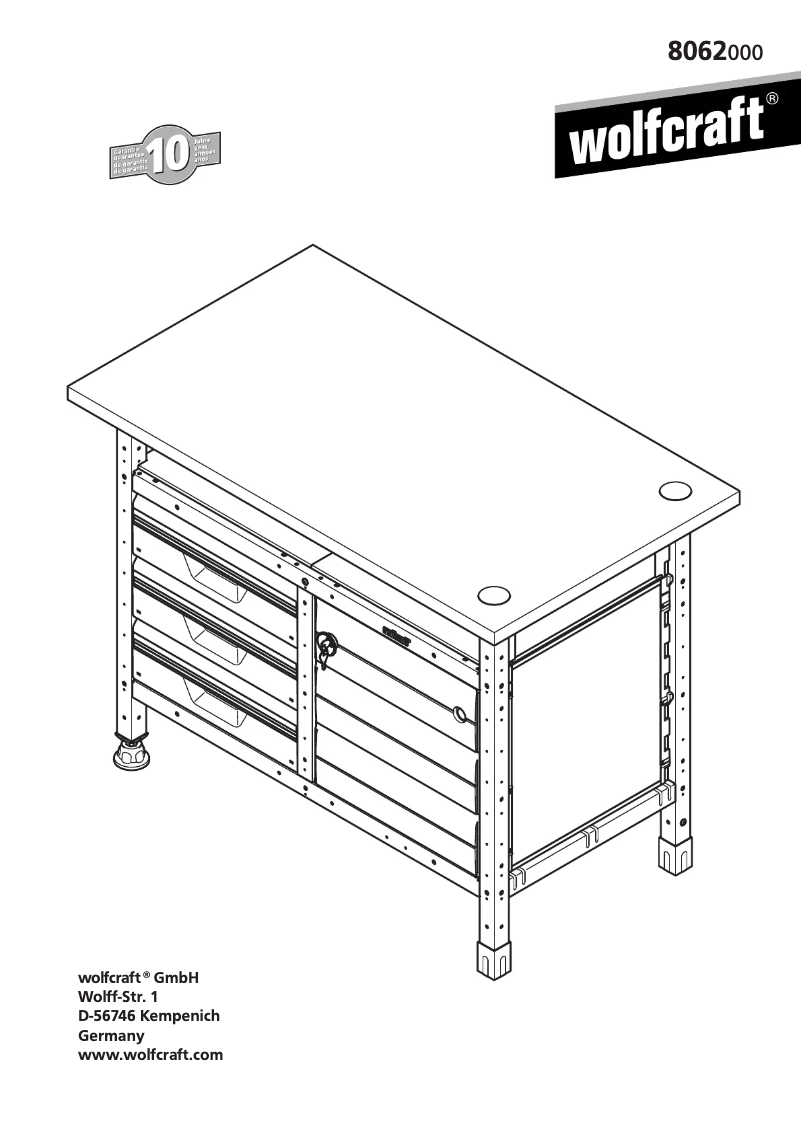Page 1 de la notice Manuel utilisateur Wolfcraft 8062000