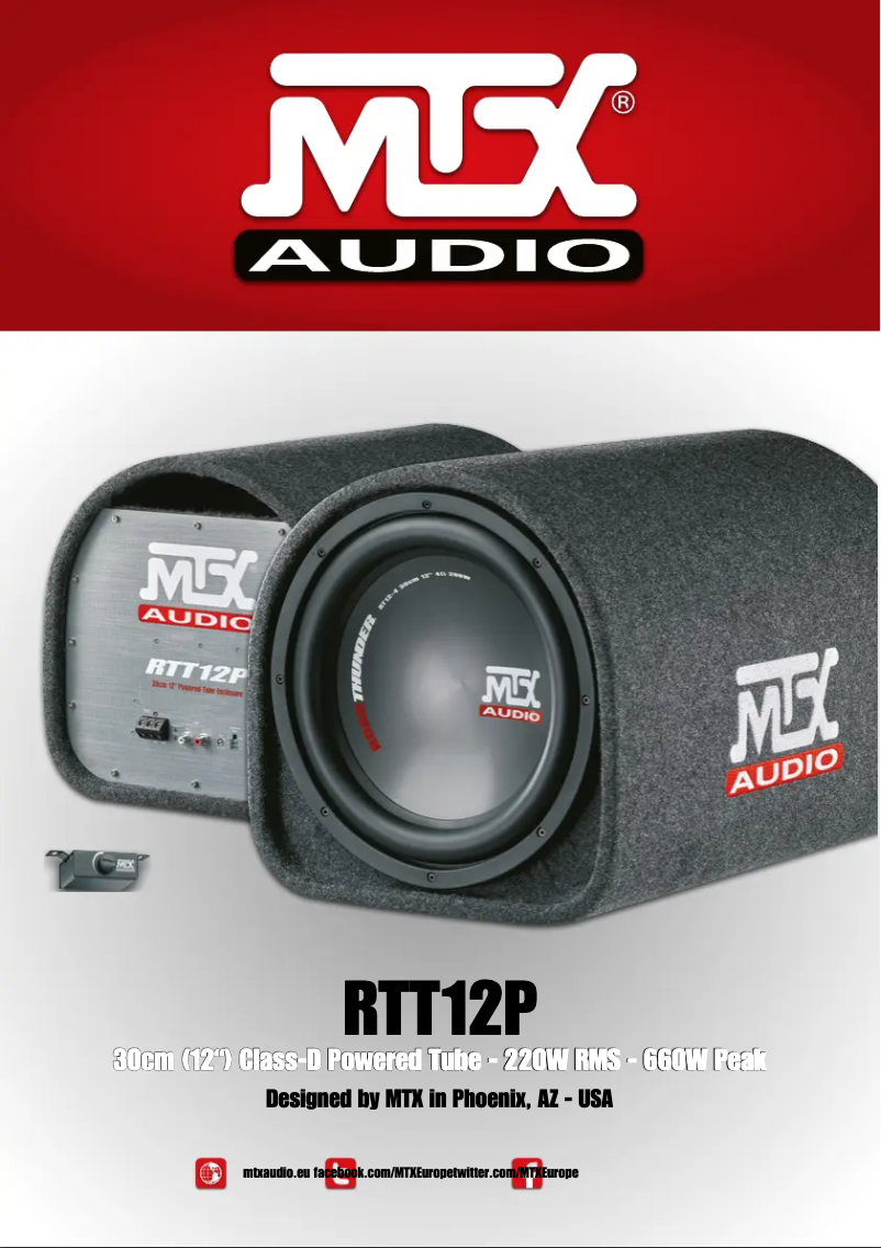 Página 1 del manual Manual de usuario MTX Audio RTT12P