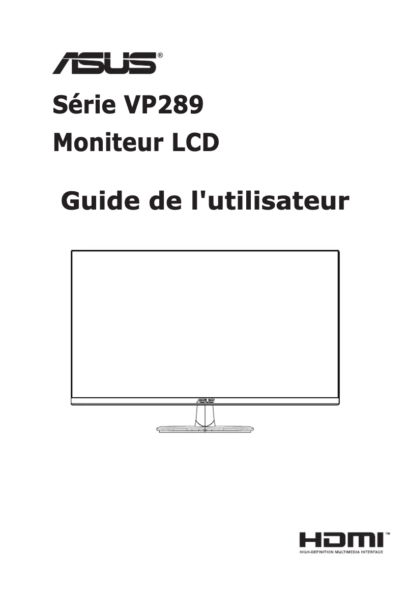 Image de la première page du manuel de l'appareil VP289Q