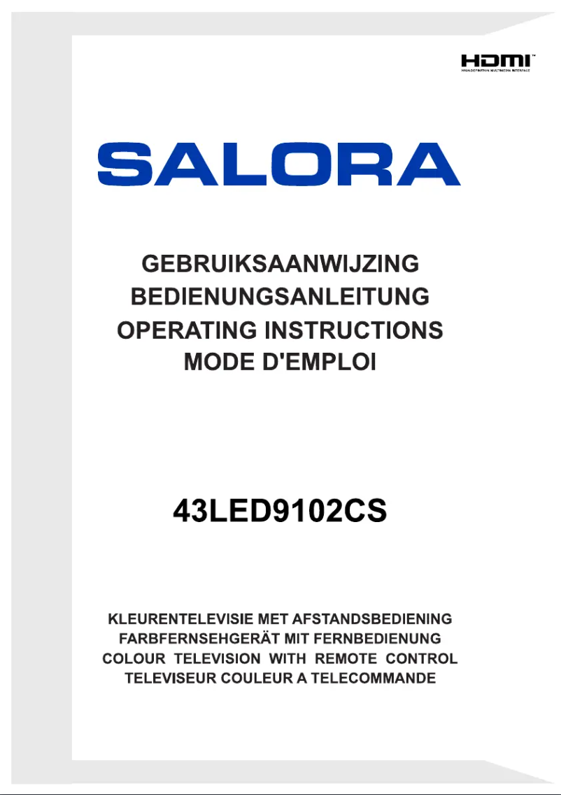 Page n°1 - Manuel utilisateur Salora 43LED9102CS