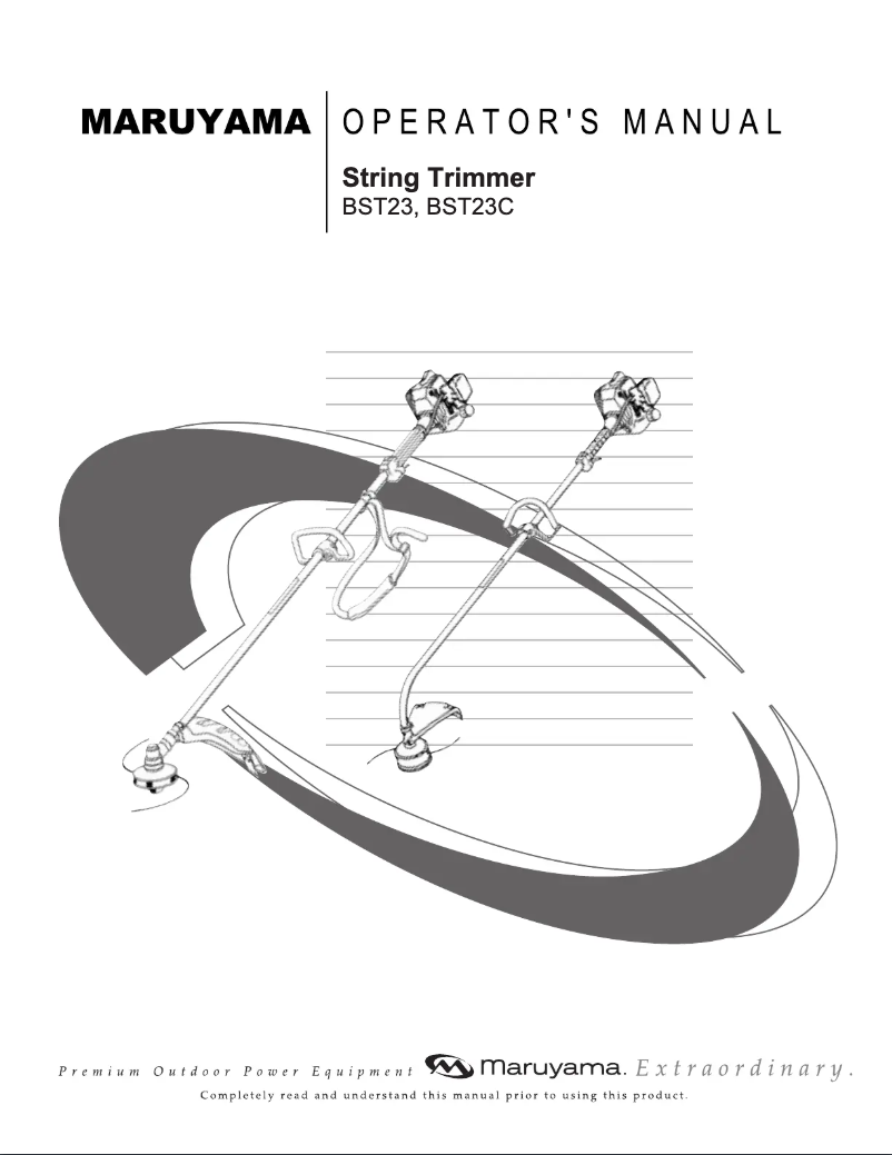 Page 1 de la notice Manuel utilisateur Maruyama BST23