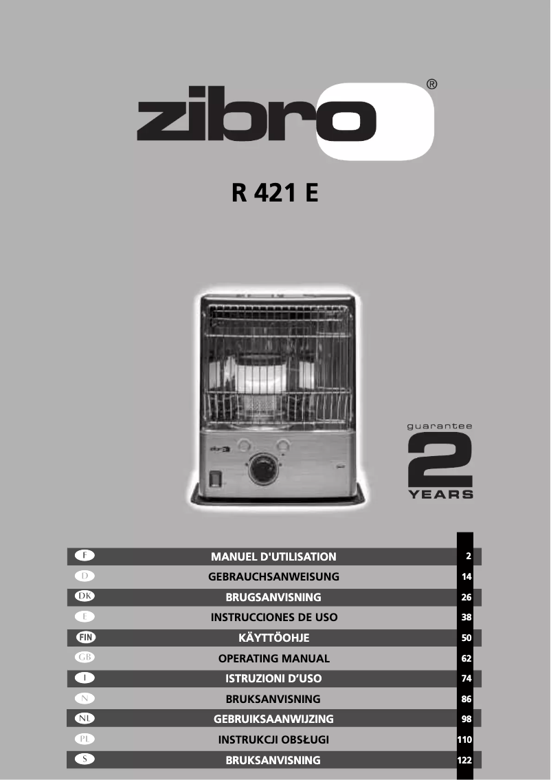 Page 1 de la notice Manuel utilisateur Zibro R 421 E