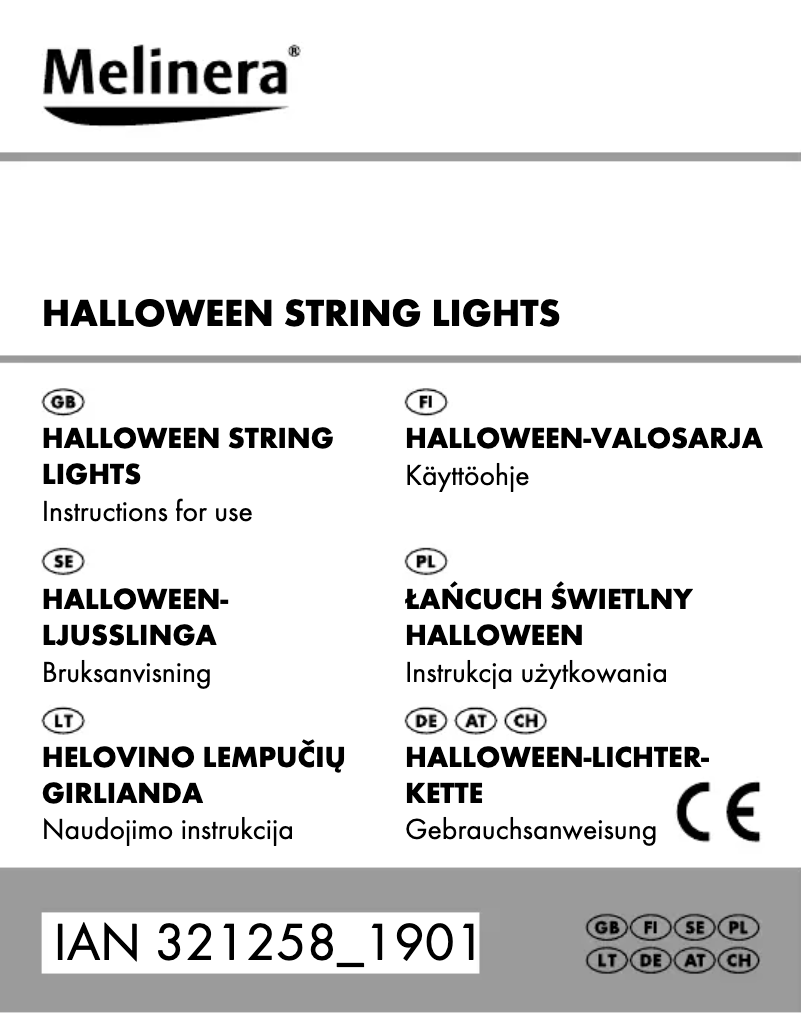 Page 1 de la notice Manuel utilisateur Melinera HL-6804