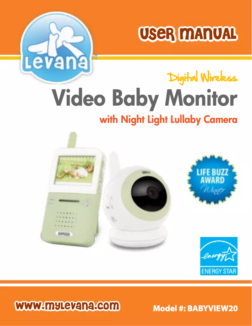 Page n°1 - Manuel utilisateur Levana BABYVIEW20
