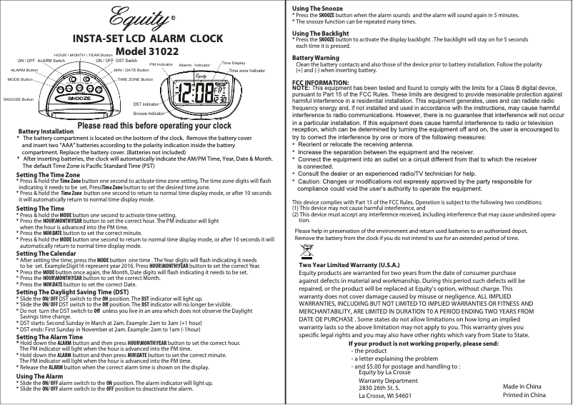 Página 1 del manual Manual de usuario La Crosse Technology 31022