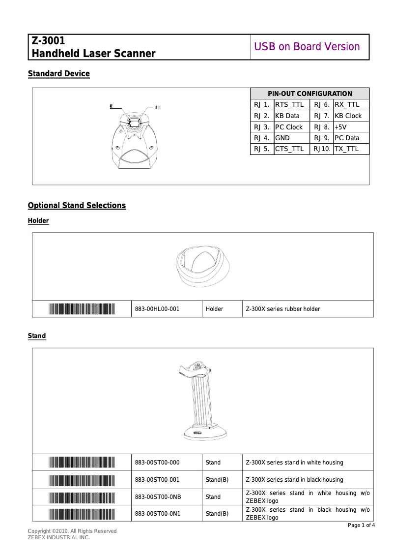 Página 1 del manual Manual de usuario Zebex Z-3001 (K)(B)