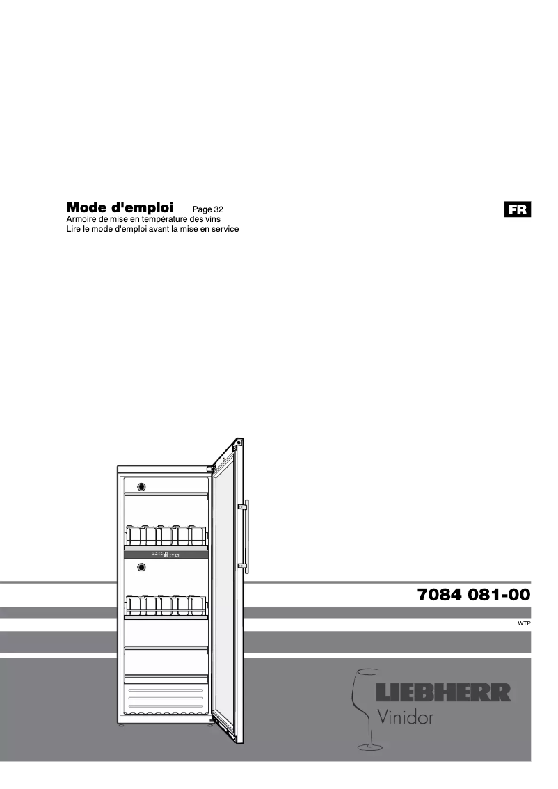 Image de la première page du manuel de l'appareil WTpes 5972 Vinidor