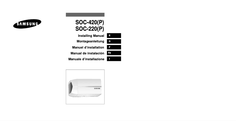 Page 1 de la notice Manuel utilisateur Samsung SOC-420P