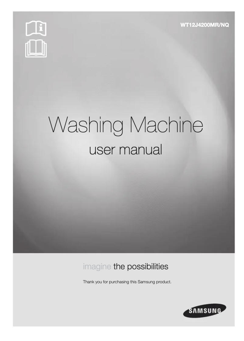 Page 1 de la notice Manuel utilisateur Samsung WT12J4200MR