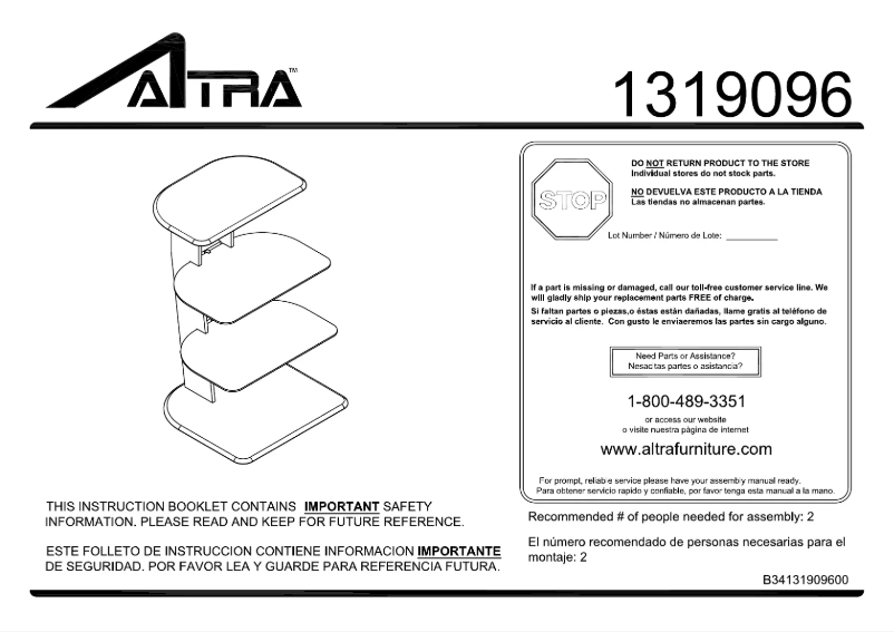 Página 1 del manual Manual de usuario Altra 1319096