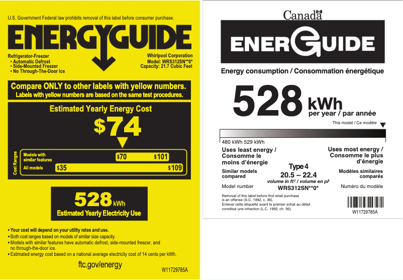 Page 1 de la notice Instructions / montage Whirlpool WRS312SNHB