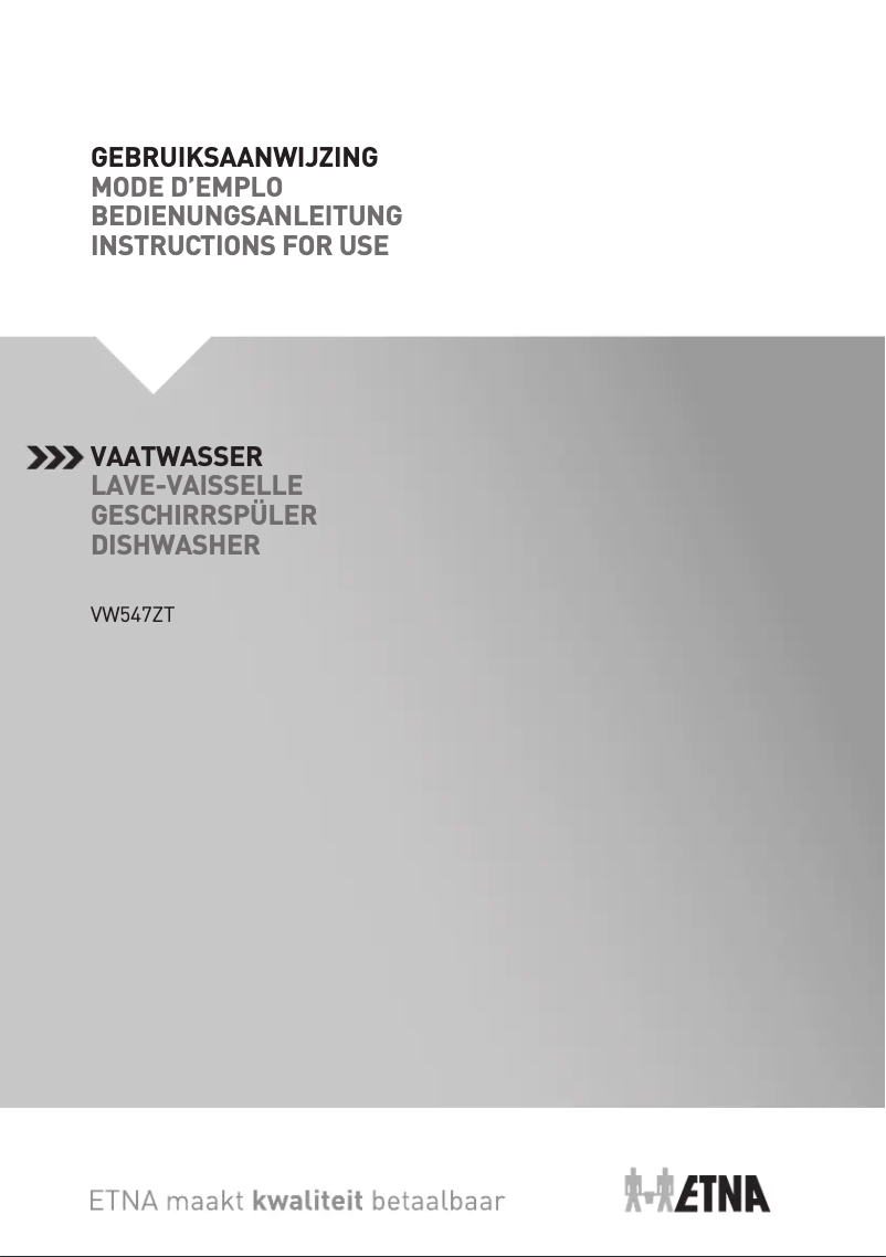 Page 1 de la notice Manuel utilisateur Etna VW547ZT