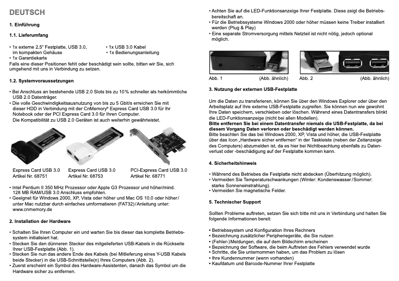 Page n°1 - Manuel utilisateur CnMemory Spaceloop USB 3.0