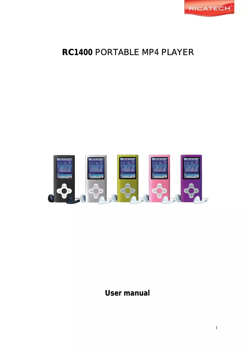Página 1 del manual Manual de usuario Ricatech RC-1400