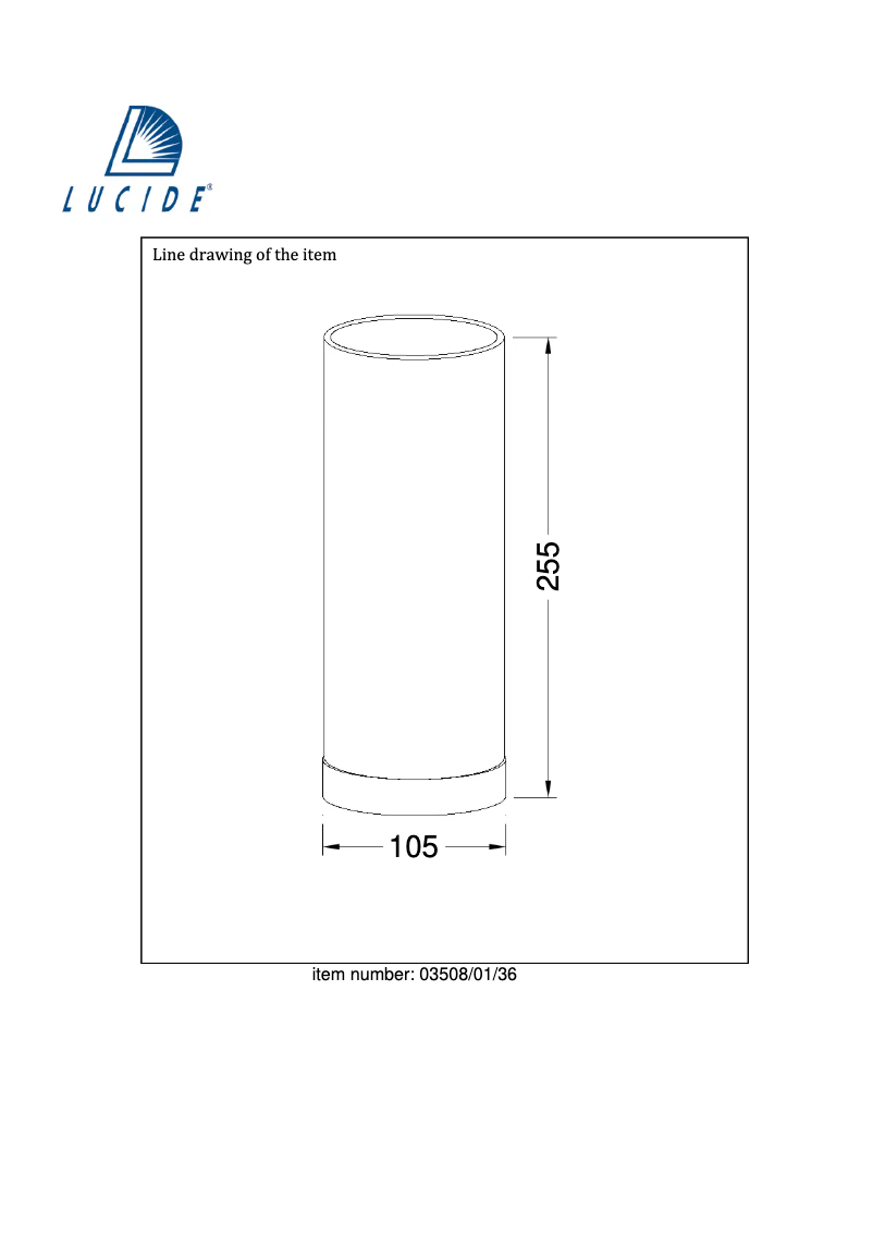 Page n°1 - Manuel utilisateur Lucide Tubi 03508/01/36
