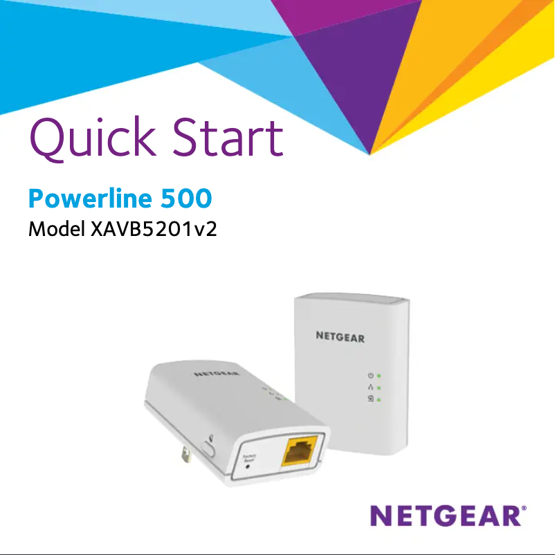 Page n°1 - Guide d'installation Netgear Powerline 500 XAVB5201v2