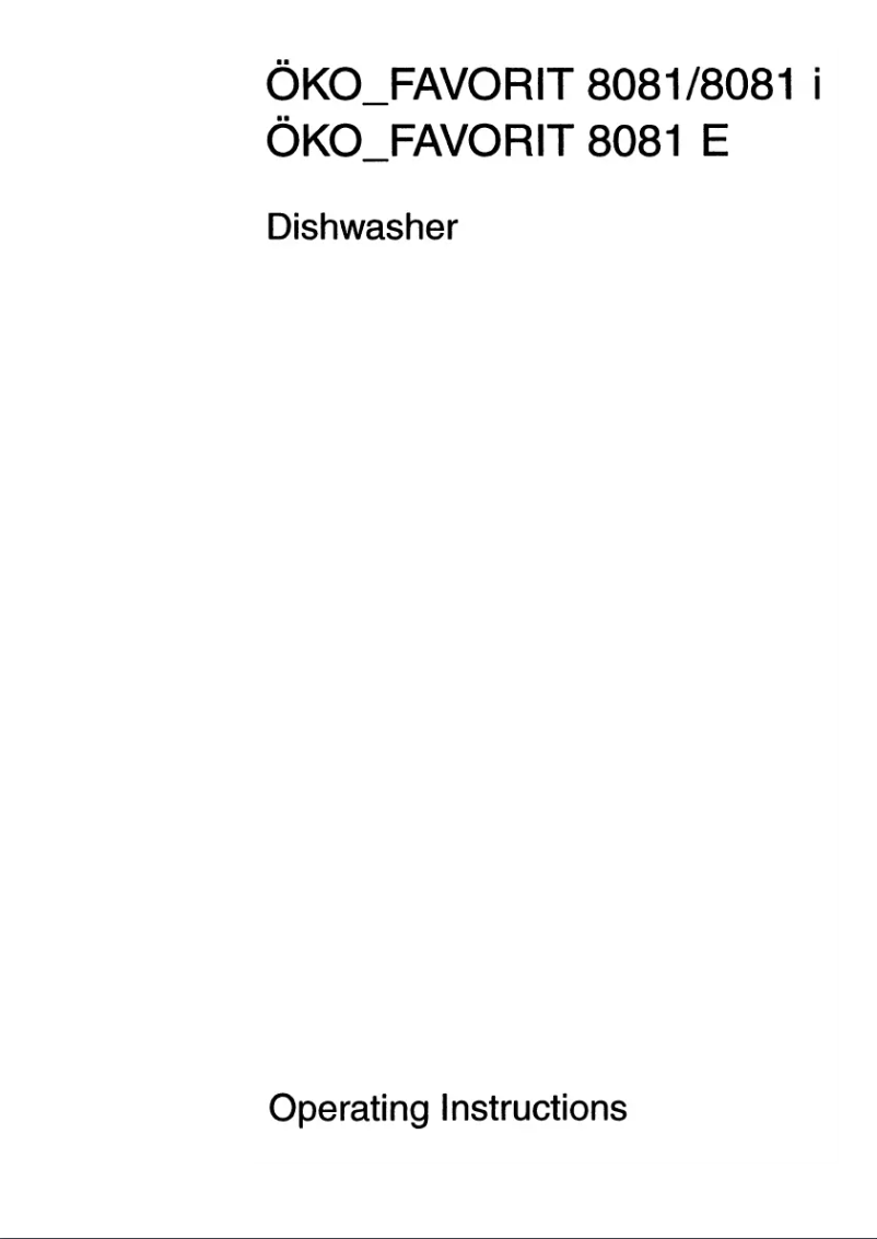 Page 1 de la notice Manuel utilisateur AEG Favorit 8081i-w