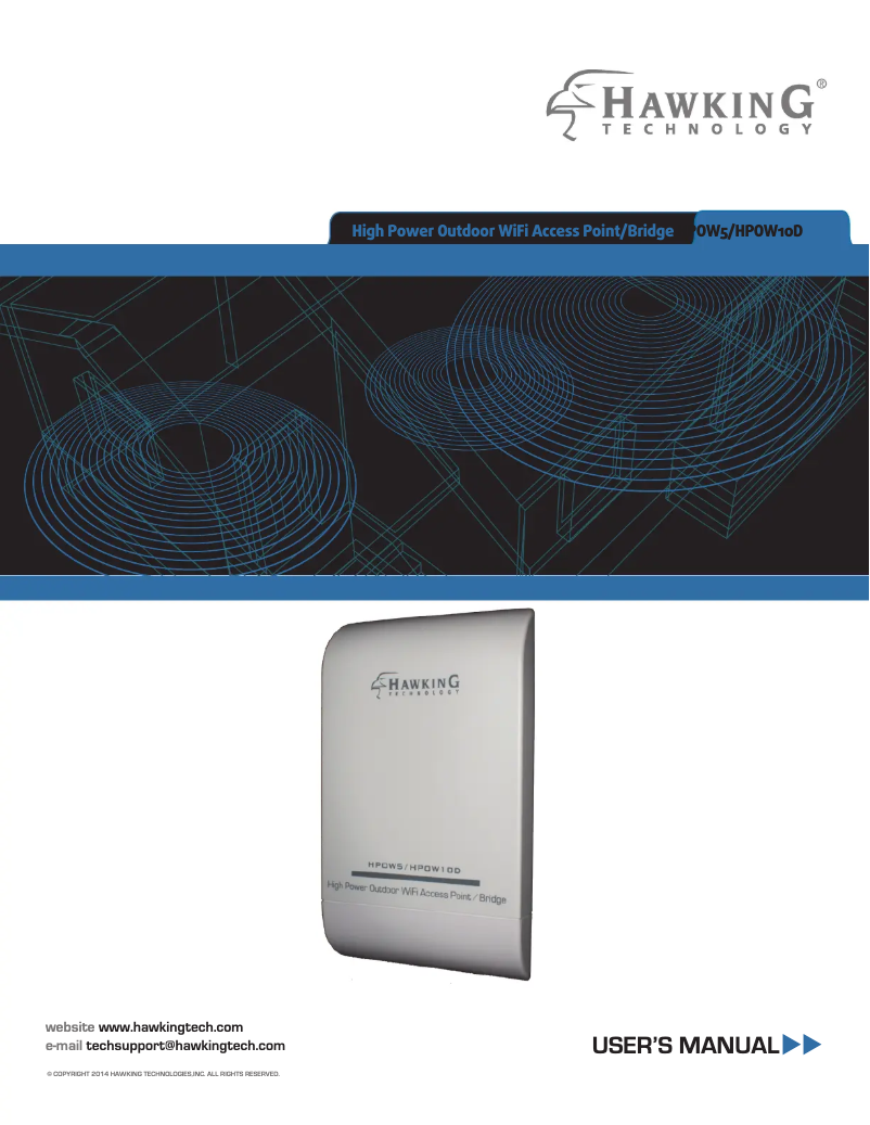 Page 1 de la notice Manuel utilisateur Hawking Technologies HPOW5