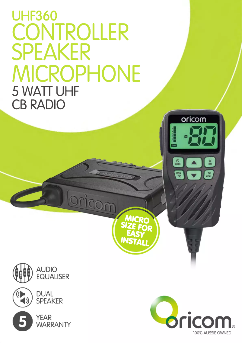 Image de la première page du manuel de l'appareil UHF360