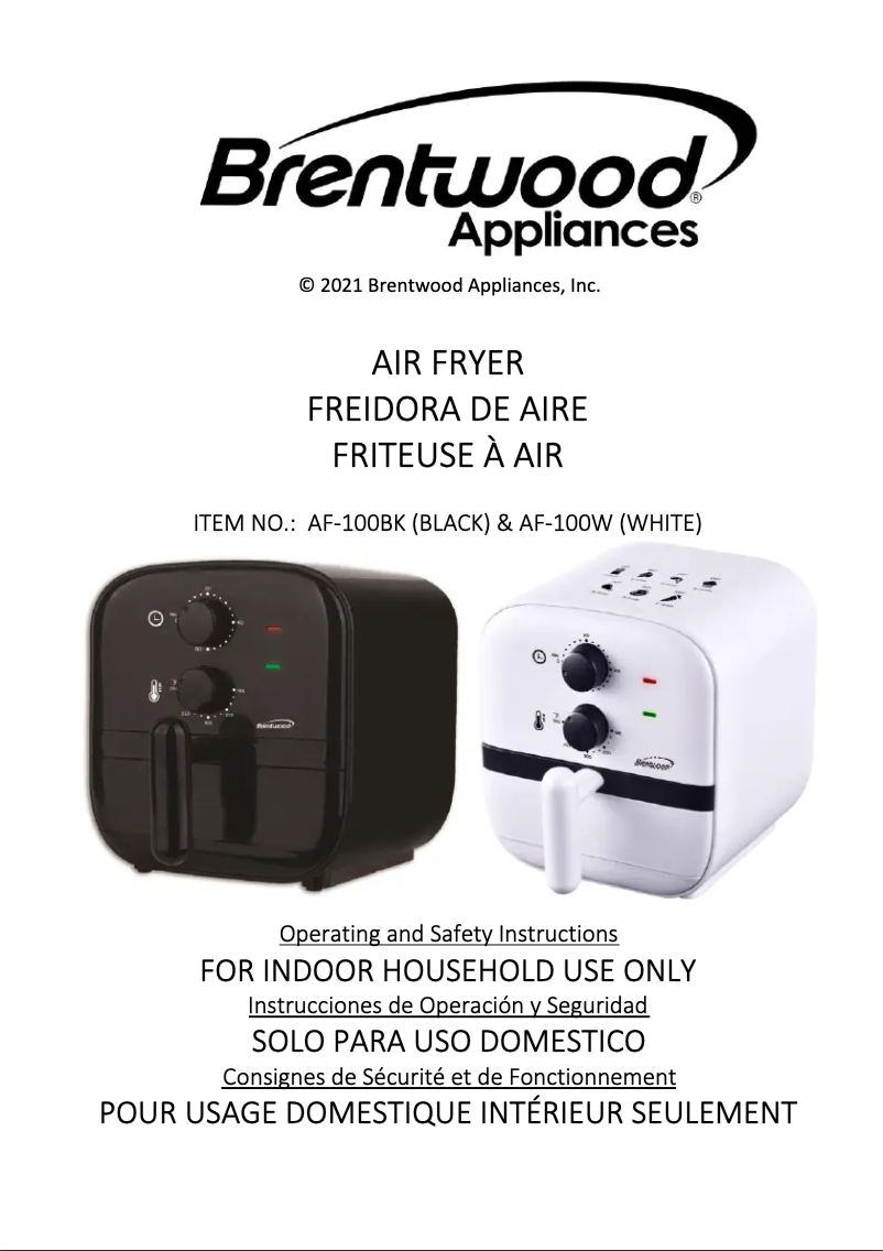 Image de la première page du manuel de l'appareil AF-100BK