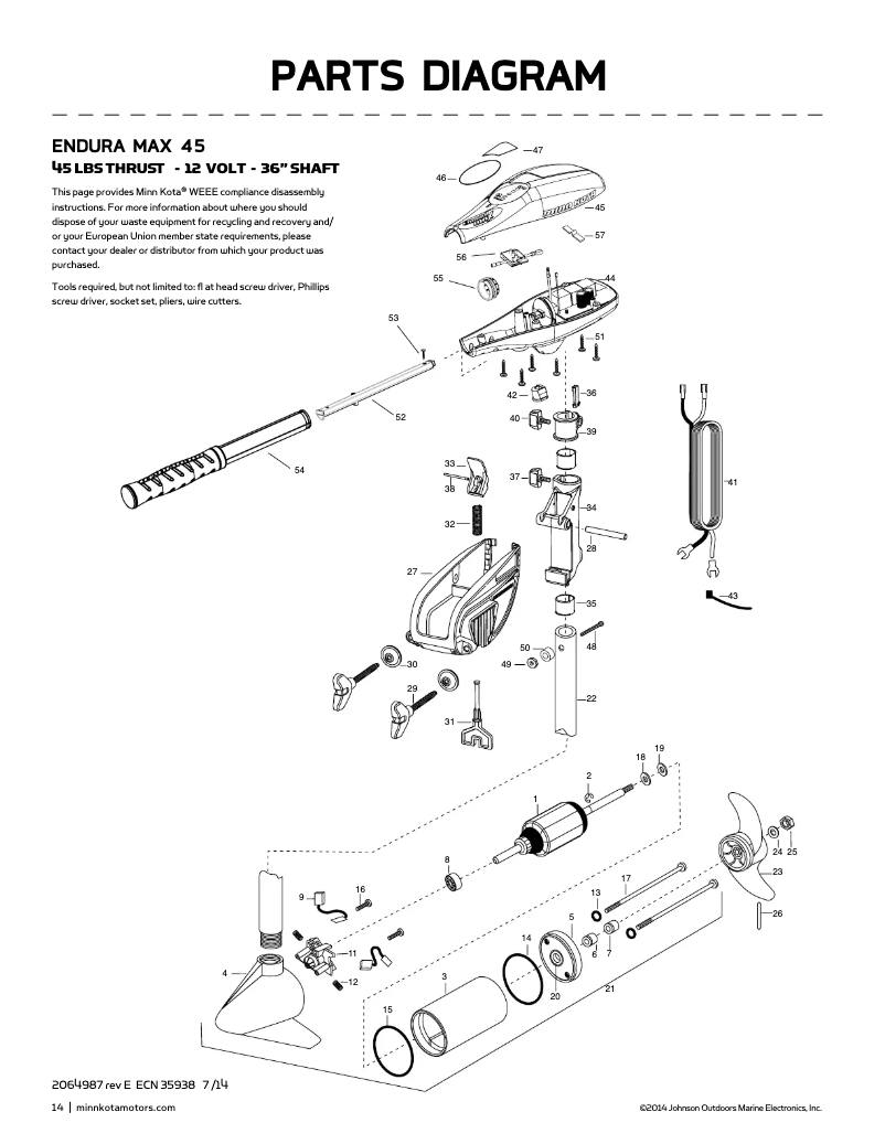 Image de la première page du manuel de l'appareil Endura Max 45