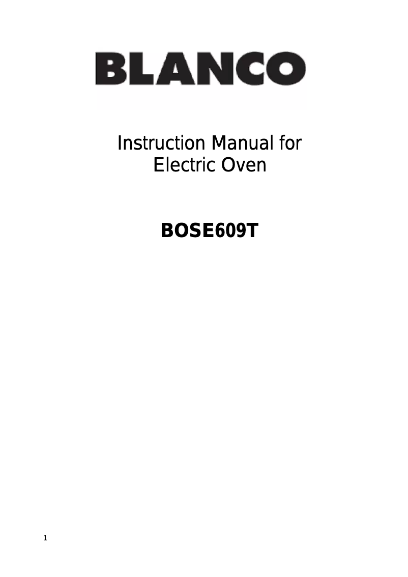 Image de la première page du manuel de l'appareil BOSE609T