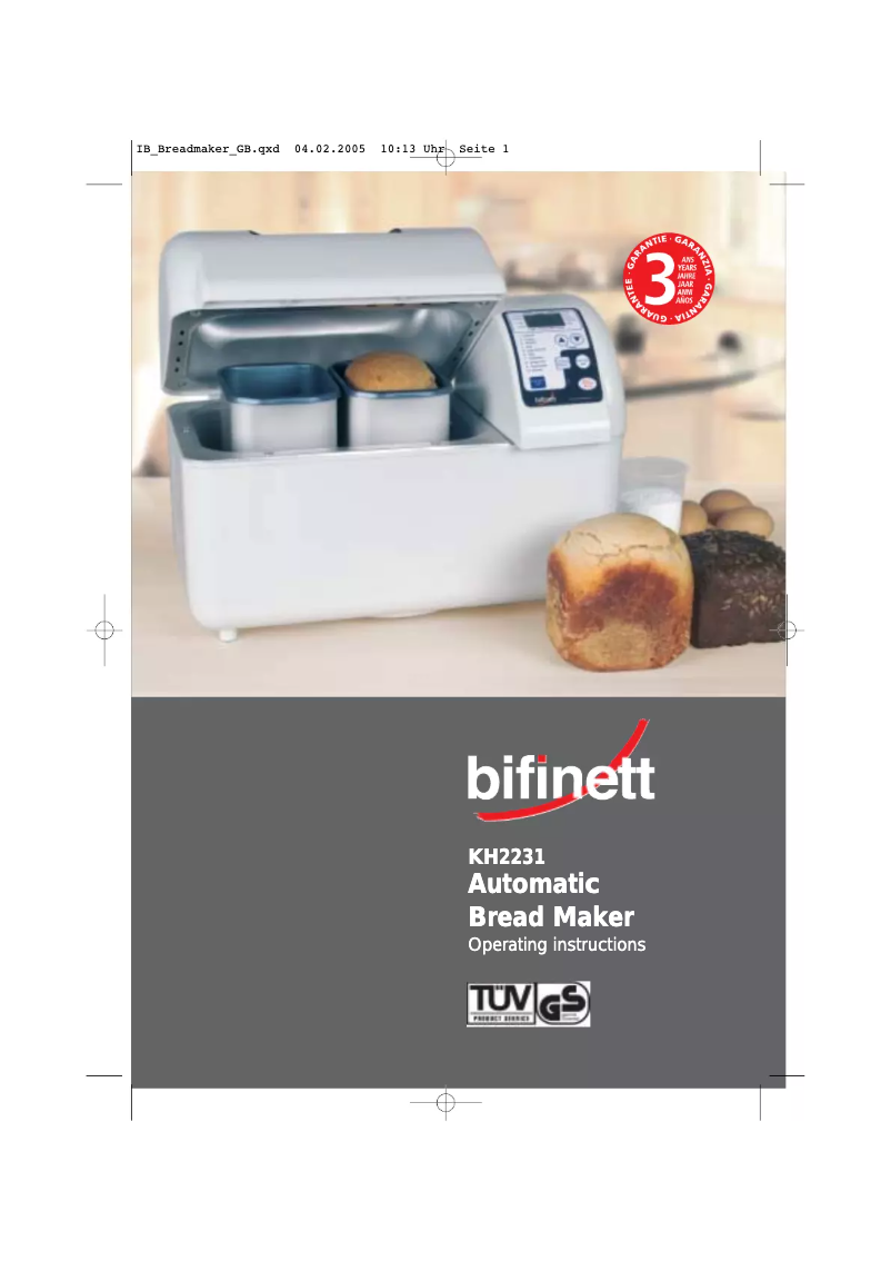 Page n°1 - Manuel utilisateur Bifinett KH 2231
