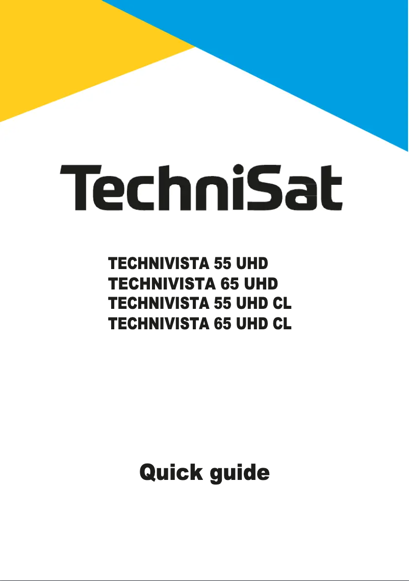 Page n°1 - Guide de démarrage rapide TechniSat TECHNIVISTA 55 UHD CL