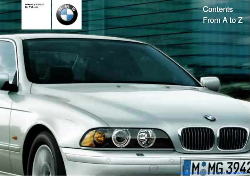 Page 1 de la notice Manuel utilisateur BMW 530i (2003)