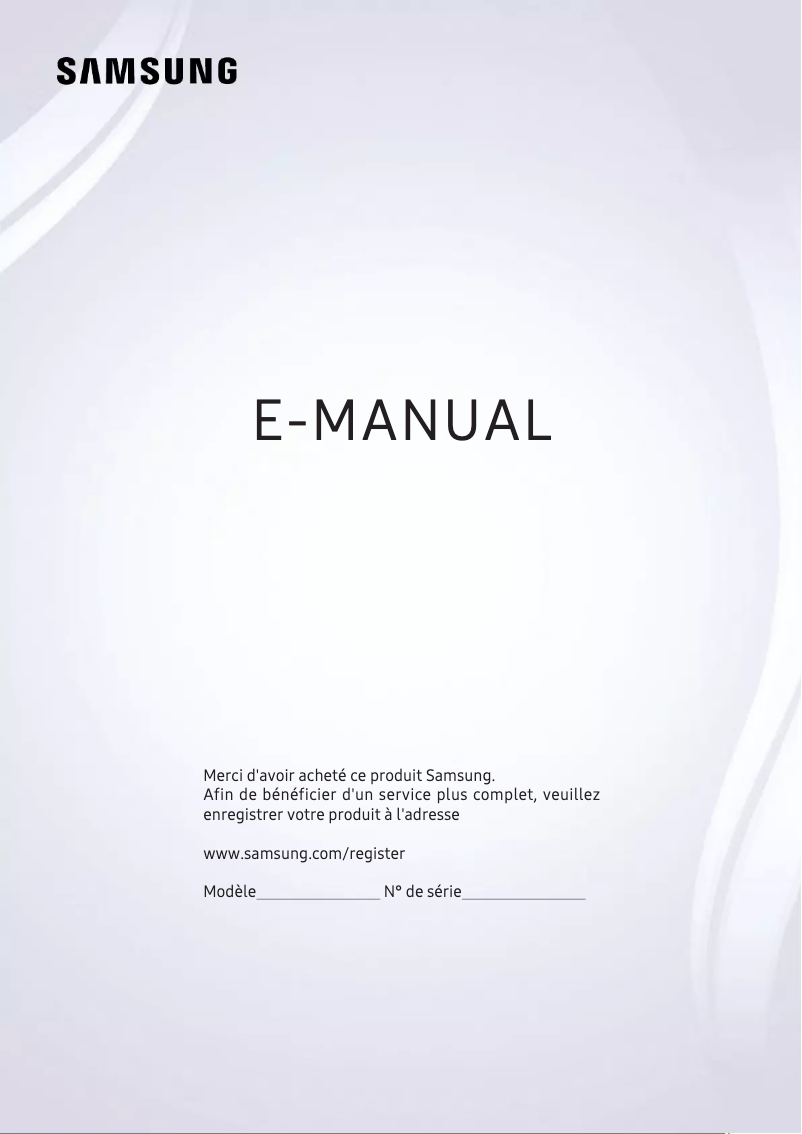 Image de la première page du manuel de l'appareil UE49M5605AK
