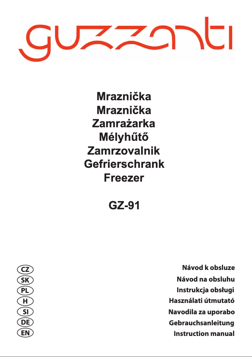 Page n°1 - Manuel utilisateur Guzzanti GZ 91