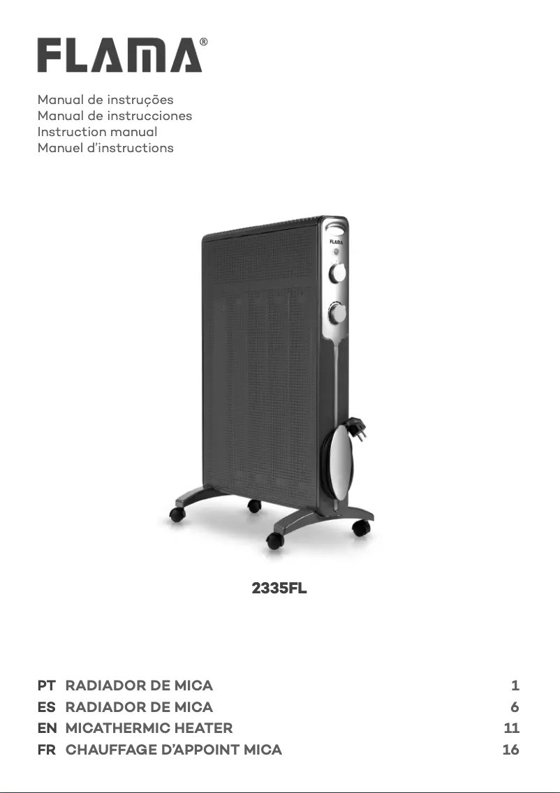 Page n°1 - Manuel utilisateur Flama 2335FL