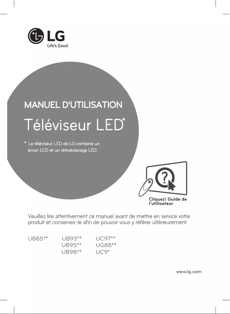 Page n°1 - Manuel utilisateur LG 84UB980T