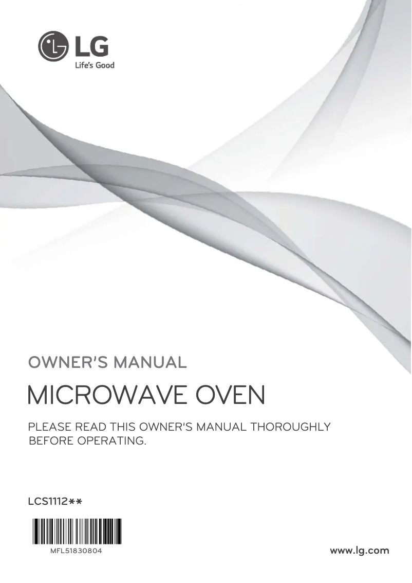 Image de la première page du manuel de l'appareil LCS1112SB