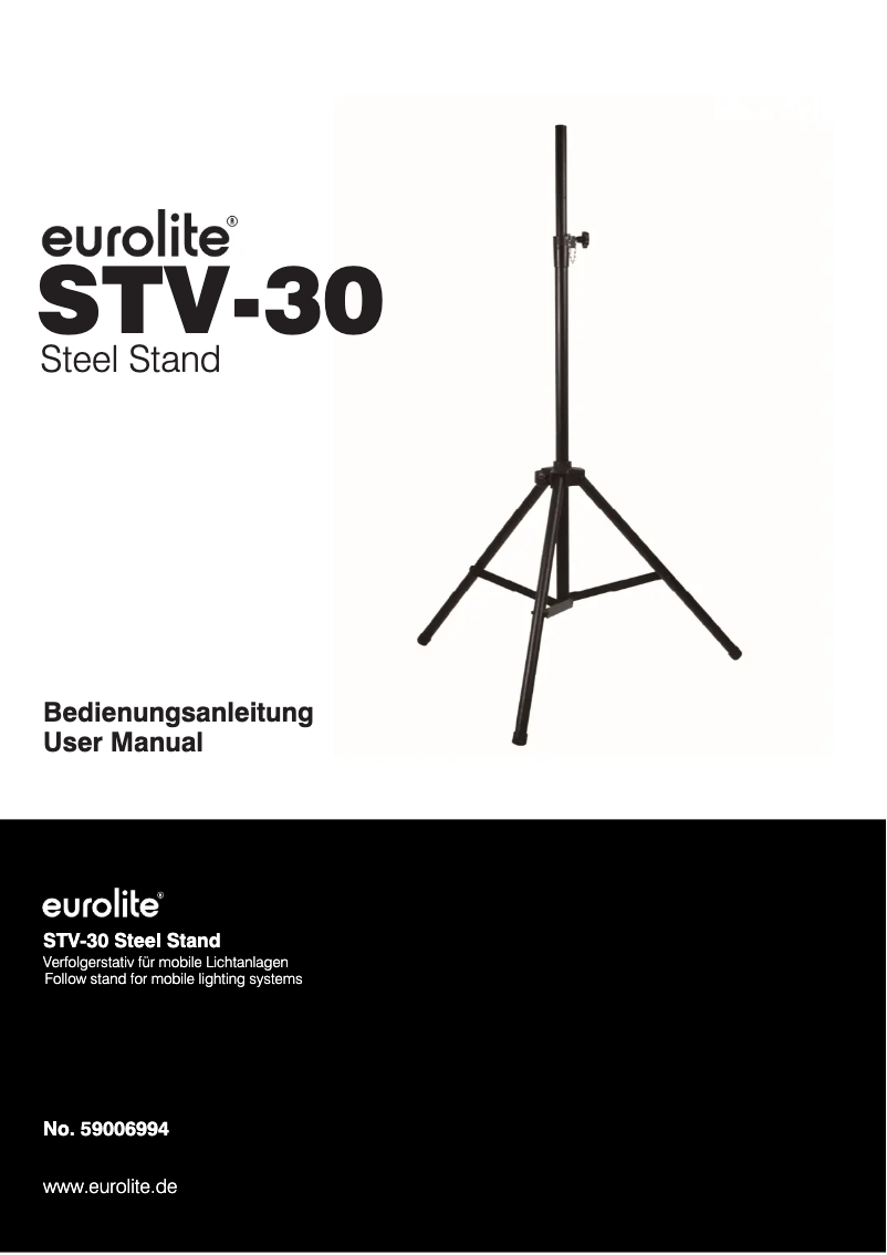 Page n°1 - Manuel utilisateur Eurolite STV-30