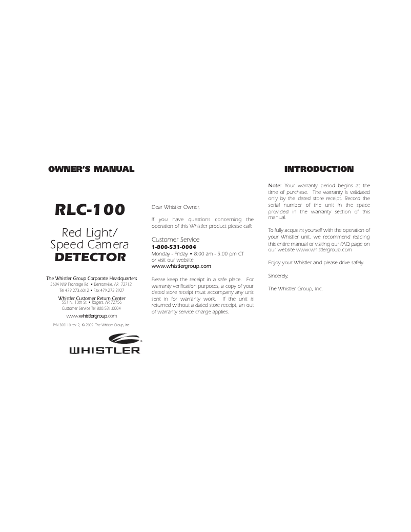 Image de la première page du manuel de l'appareil RLC-100