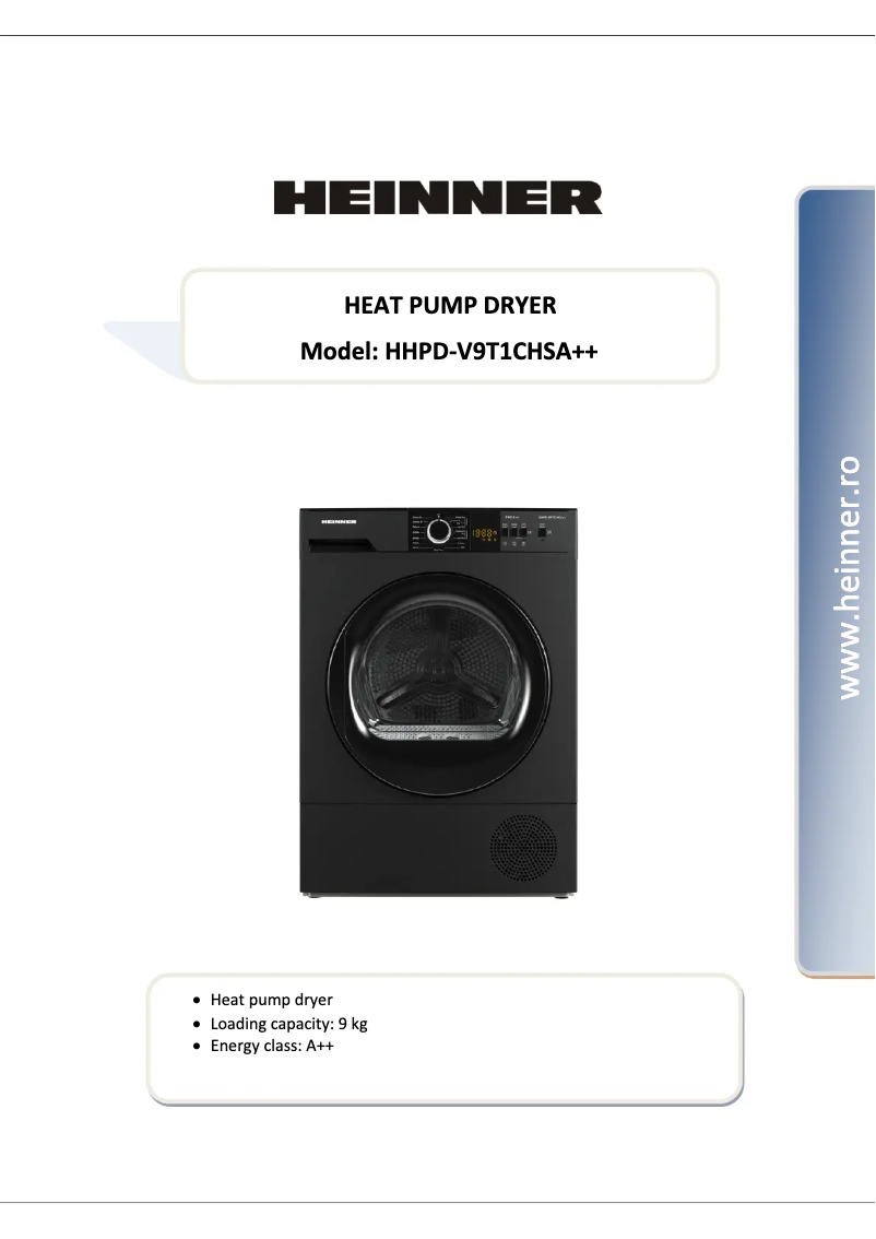 Page n°1 - Manuel utilisateur Heinner HHPD-V9T1CHSA++