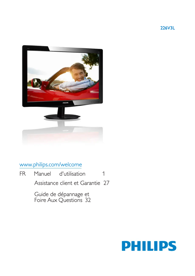 Page 1 of the manual User Manual Philips 226V3LSB25